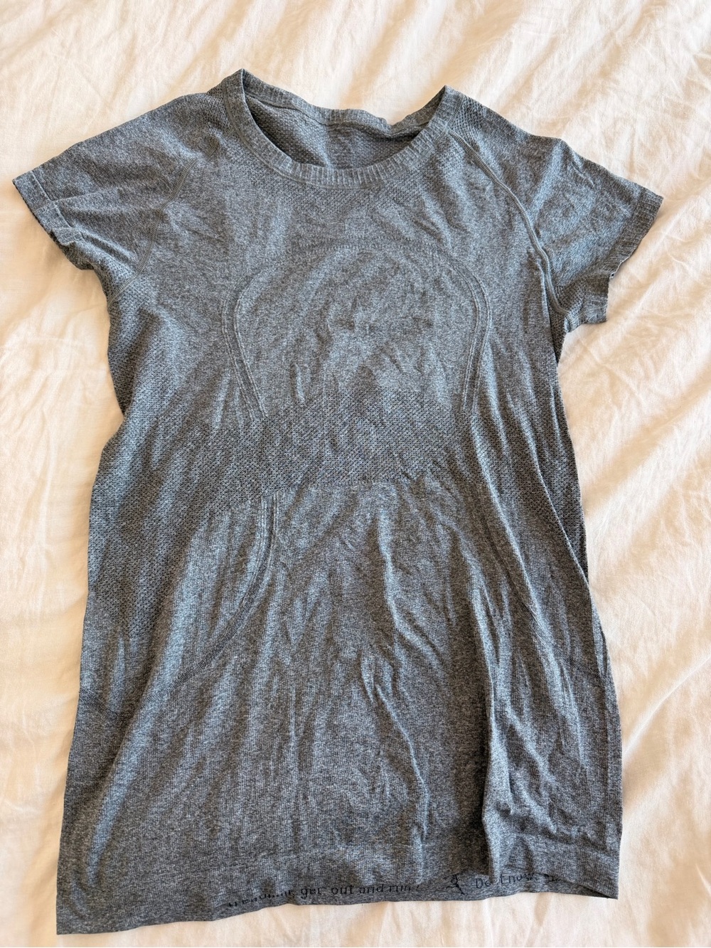 LuluLemon Women's Gray Short-Sleeve Athletic Tee
